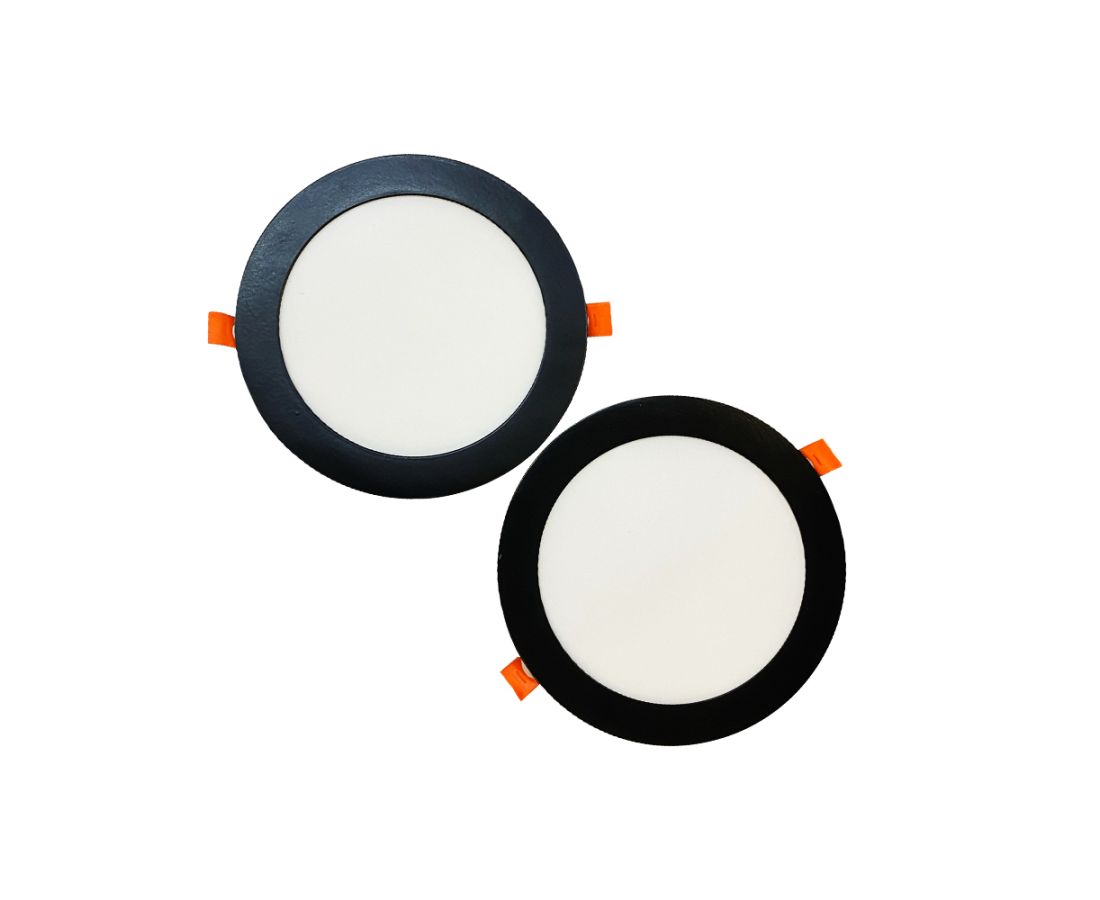 LED პანელი IP40 12W 3000K Pelsan TIO მრგვალი Black - 114941 — LED განათება